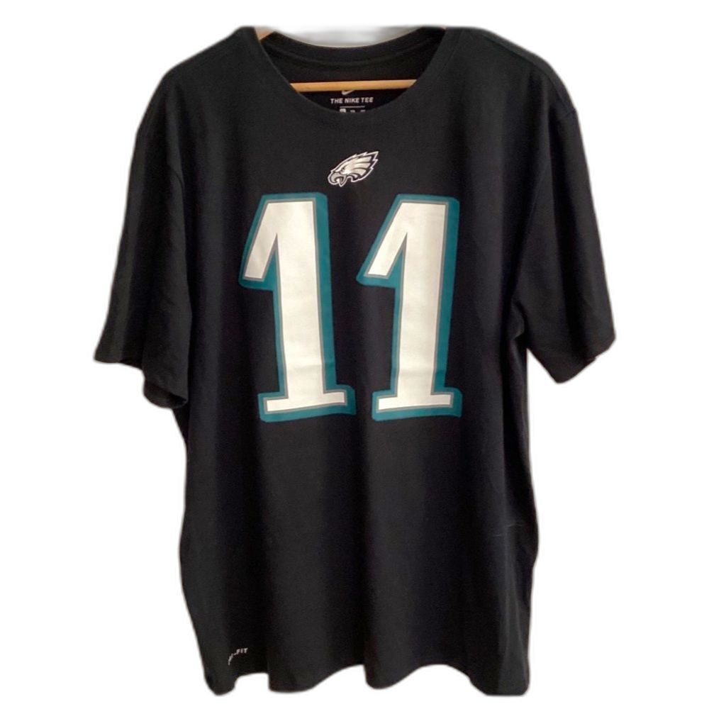 Nike T-Shirt Men’s Size XXL Black Philadelphia Eagles Carson Wentz #11 Dri-Fit